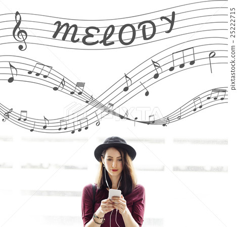 Music Notes Entertainment Melody Listening Concept 25222715