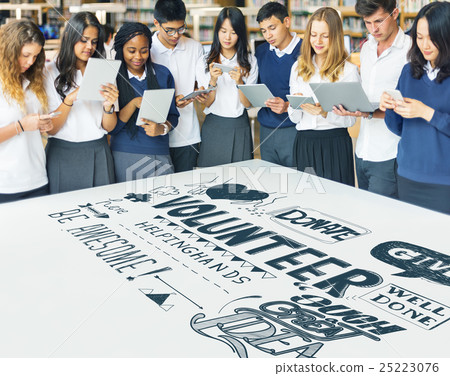 Highschool Students Technology Volunteering Concept 25223076