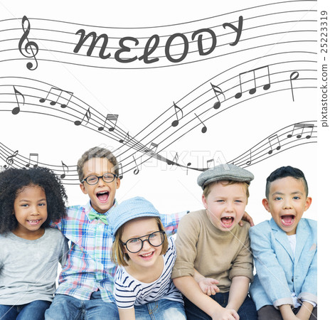 Music Notes Entertainment Melody Listening Concept Music Notes Entertainment Melody Listening Concept 25223319