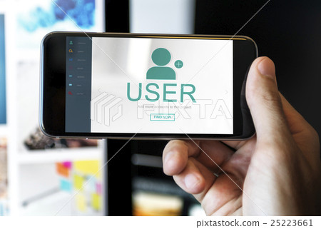 Stock Photo: User Account Profile Social Network Concept