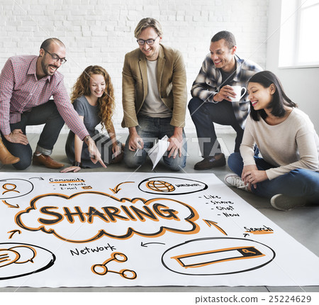 Online Network Connect Global Sharing Media Concept 25224629