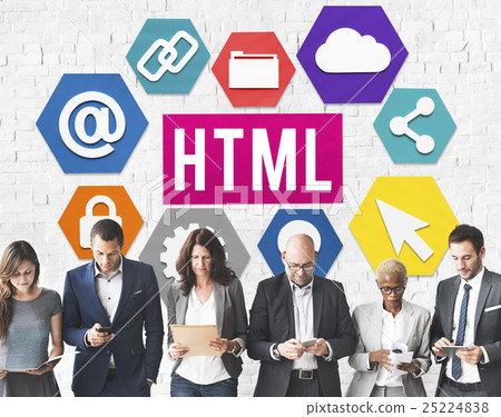 HTML Website Technology Homepage Concept HTML Website Technology Homepage Concept 25224838