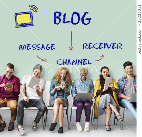 Blog Chat Communication Connection Graphic Concept 25225011