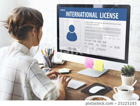 International Driver's License Card Identification Data Information Concept 25225283