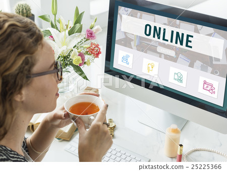 Online Communication Connection Technology Concept 25225366