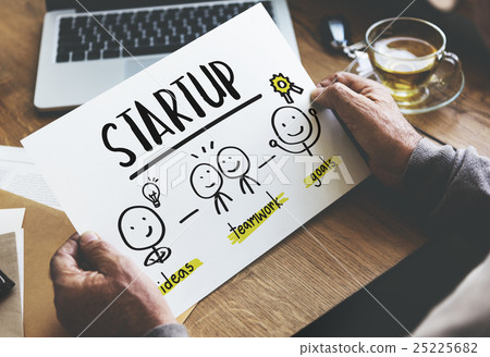 Startup Ideas People Business Planning Graphic Concept 25225682