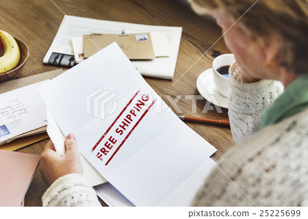 Free Shipping Delivery Stamp Graphic Concept 25225699