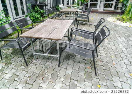 Tables and chairs in restaurant . 25226882