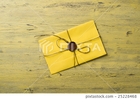 Letter with seal on table Letter with seal on table 25228468