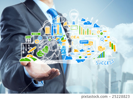 Man sketching business ideas Man sketching business ideas 25228823