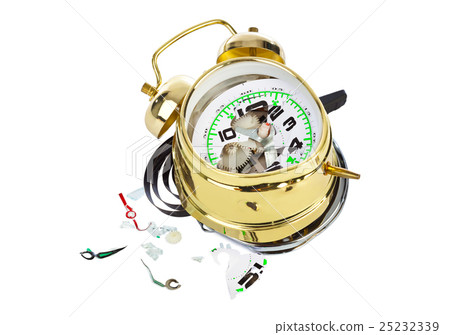 Broken alarm clock 25232339