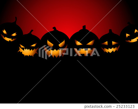 Halloween Party Background with Pumpkins 25233123