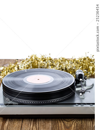 Analog music player with christmas decoration Analog music player with christmas decoration 25236454