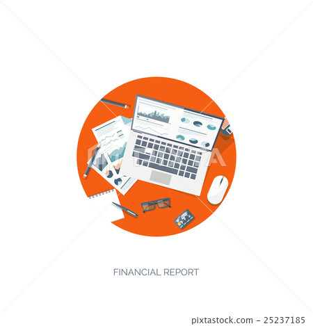 Vector illustration. Flat header. Online news 25237185