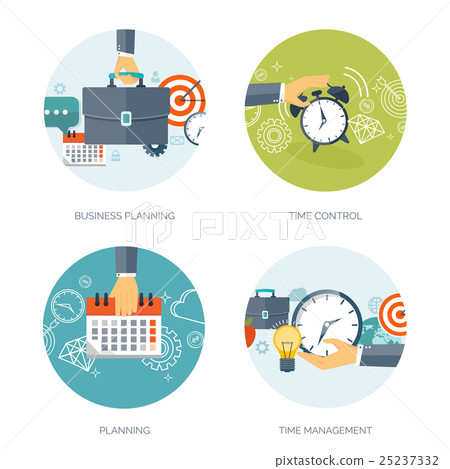 Vector illustration. Clock flat icon. World time Vector illustration. Clock flat icon. World time 25237332