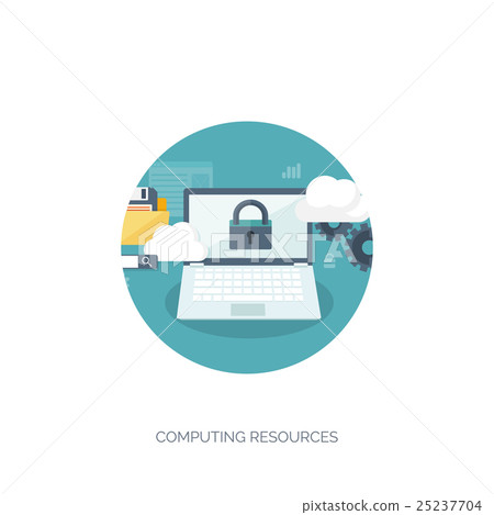 Vector illustration. Flat cloud computing Vector illustration. Flat cloud computing 25237704