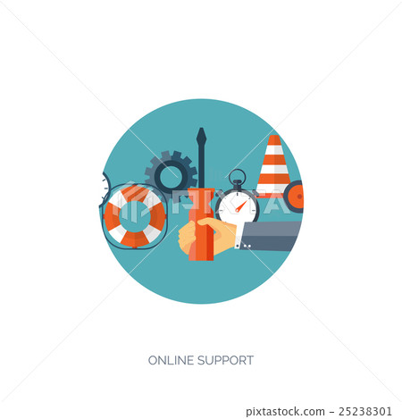 Vector illustration. Flat background. Web service 25238301