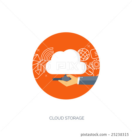 Vector illustration. Flat cloud computing - Stock Illustration ...