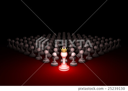 Great threat. Strong army (chess metaphor). 3D Great threat. Strong army (chess metaphor). 3D 25239130