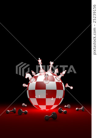 Winners and losers (chess metaphor). 3D  25239156