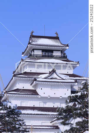 Castle tower (Tsuruga castle in winter) 25241022