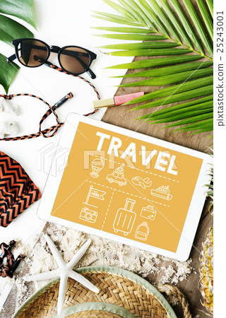 Travel Navigation Journey Vacation Trip Tablet Concept Travel Navigation Journey Vacation Trip Tablet Concept 25243001
