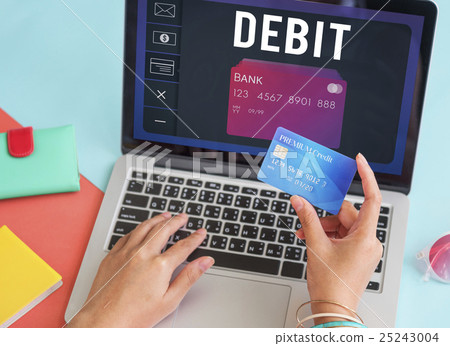 Debit Card Payment Account Graphic Concept Debit Card Payment Account Graphic Concept 25243004