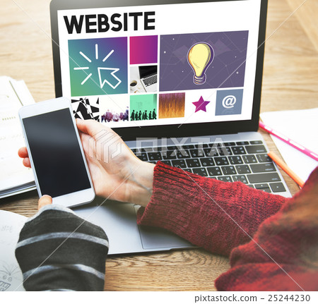 Website Design UI Software Media WWW Concept 25244230