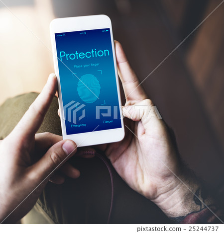 Touch ID Access Cyber Digital Security Graphic Concept 25244737