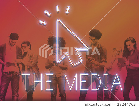 Digital Internet Connection Icon Mouse Pointer Concept Digital Internet Connection Icon Mouse Pointer Concept 25244762