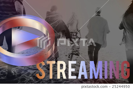 Digital Music Streaming Online Entertainment Media Concept 25244950