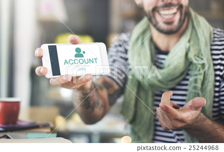 Stock Photo: User Account Profile Social Network Concept