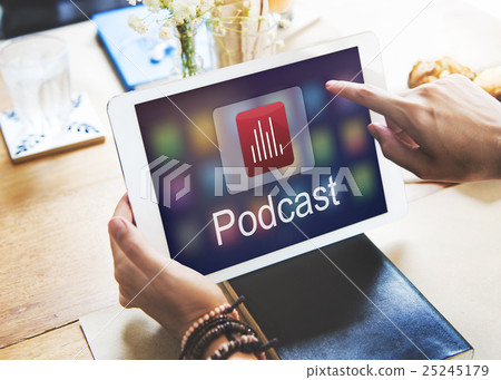 Digital Music Streaming Multimedia Entertainment Online Concept 25245179