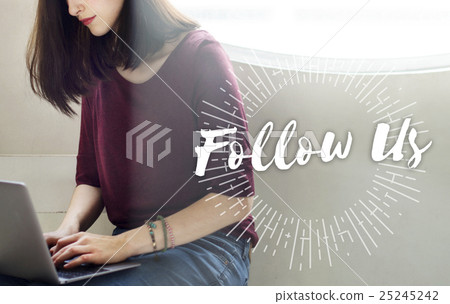 Follow Us Sharing Social Media Networking Internet Online Concept Follow Us Sharing Social Media Networking Internet Online Concept 25245242