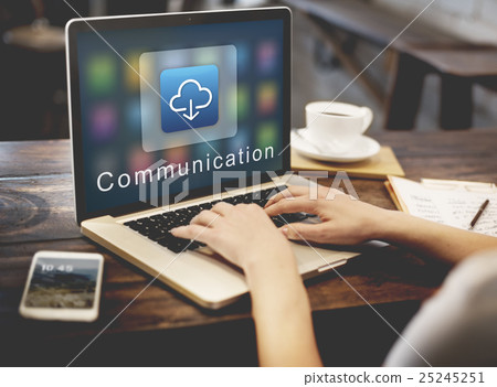 Application Connection Digital Internet Graphic Concept Application Connection Digital Internet Graphic Concept 25245251