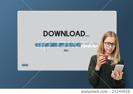 Connection Data Streaming Download Archiving Concept 25245658