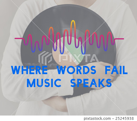 Music Waves Audio Lifestyle Concept Music Waves Audio Lifestyle Concept 25245938