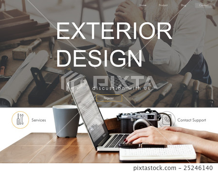 Renovation Repair Construction Design Website Concept 25246140