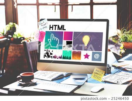 Computer Network Homepage Html Graphic Web Concept 25246450