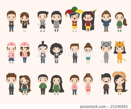 Boy and girl characters Boy and girl characters 25246983