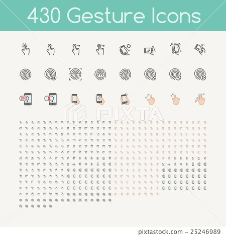 430 gestures icons for touch devices 25246989