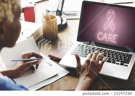 Breast Cancer Support Fight Care Hope Graphic Concept 25247284