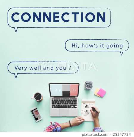 Social Network Speech Bubble Text Graphic Concept Social Network Speech Bubble Text Graphic Concept 25247724