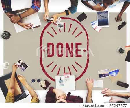 Done Finished Shut Close Sealed Graphic Concept 25247777