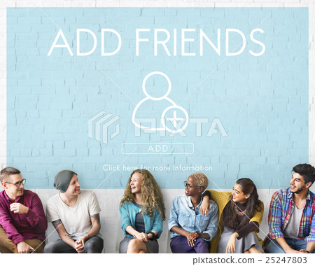 Add Friends Social Media Graphic Concept 25247803