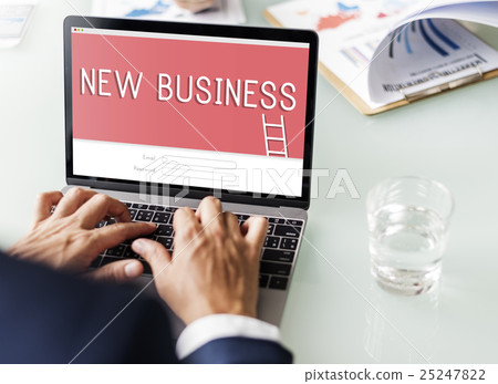 New Business Goals Strategy Target Login Concept 25247822