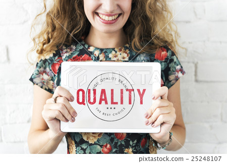 Quality Service Guaranteed Premium Quality Concept 25248107