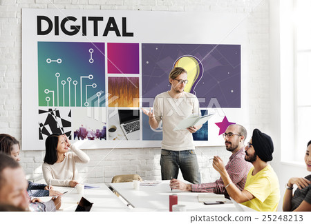 Digital Media Technology Cyberspace Network Concept Digital Media Technology Cyberspace Network Concept 25248213