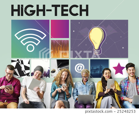 Hi-Tech Technology Cyberspace Network Concept Hi-Tech Technology Cyberspace Network Concept 25248253
