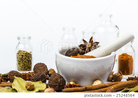 Mortar grinder and herb medicine Mortar grinder and herb medicine 25248564